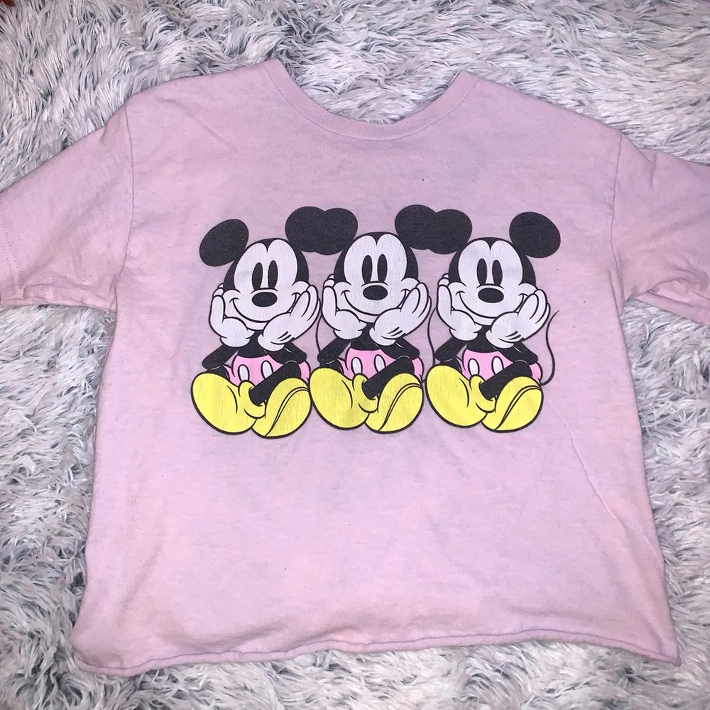 Disney / Pale Pink Mickey Crop Top / XS